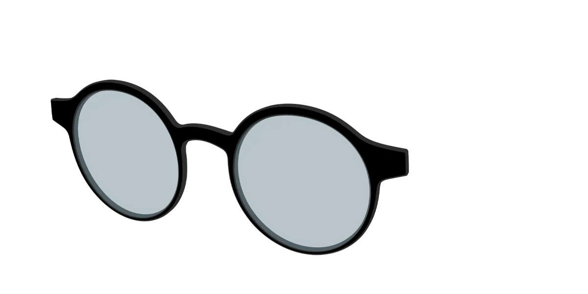 The Black With Slate Blue lens