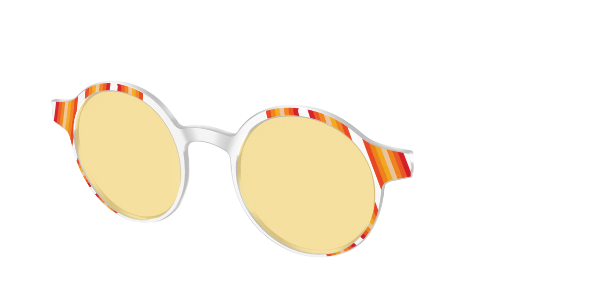 The Groovy Stripes with Citrine Yellow Lens