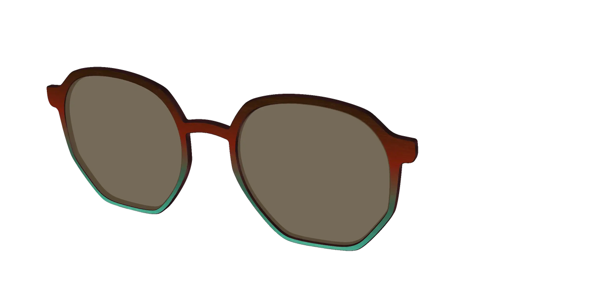 The Polarized Mahogany to Juniper Woodgrain Sun Top