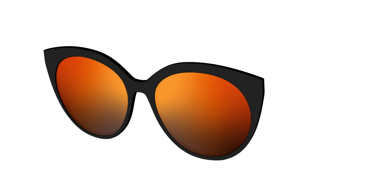 The Polarized Orange Reflective Sun Top