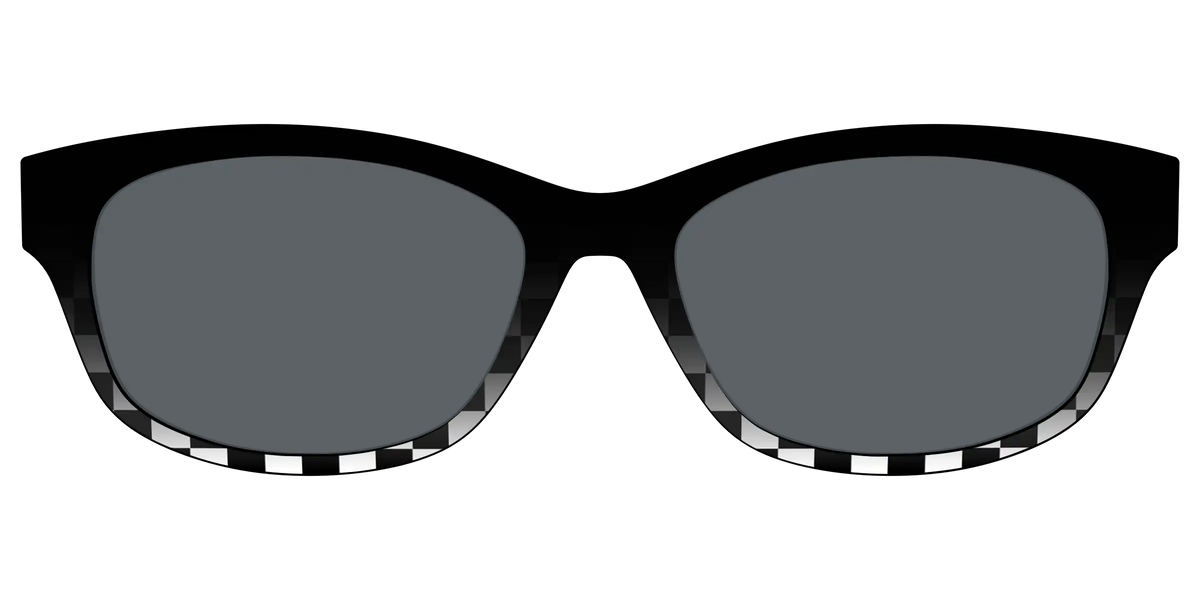 The Polarized Checkerboard Fade Sun Top