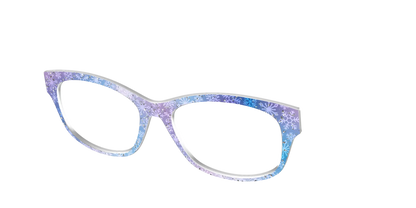 The Pastel Snowflake with Iridescent Glitter