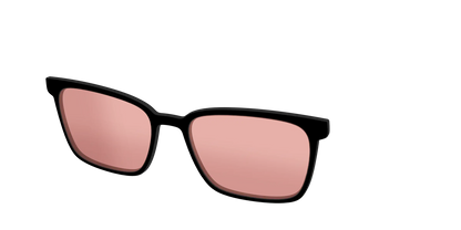 The Black With Coral Pink lens