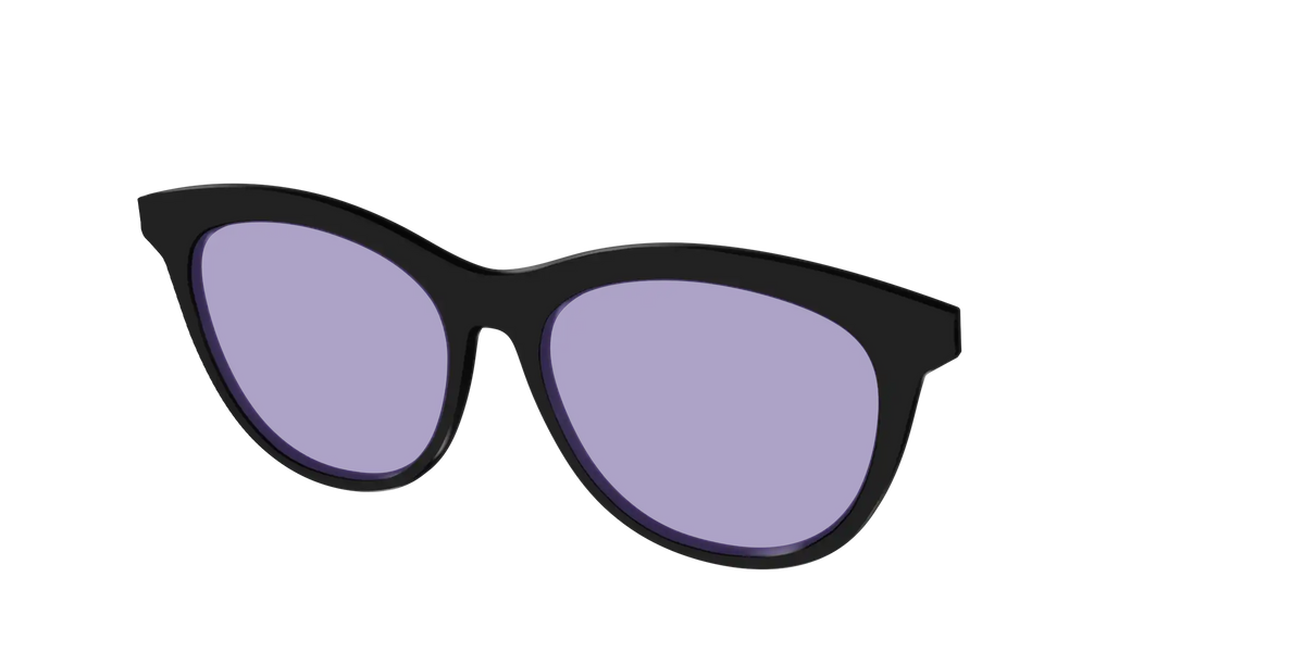 The Black With Celestial Purple lens