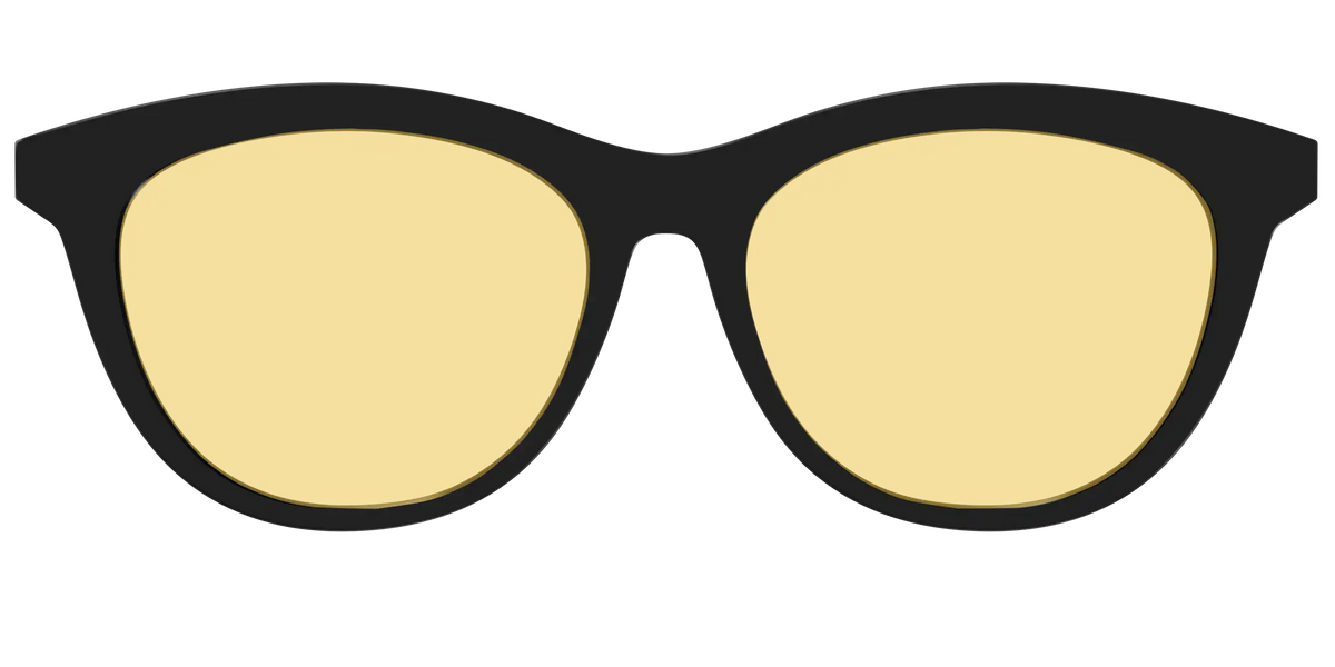 The Black With Citrine Yellow lens