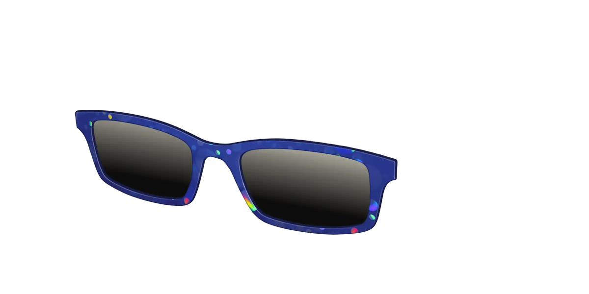 The Polarized Navy Holographic Bubbles Sun Top