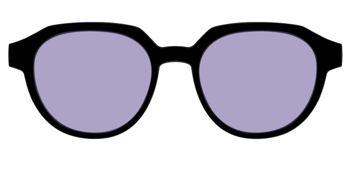 The Black With Celestial Purple lens