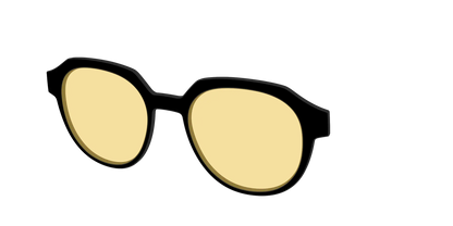 The Black With Citrine Yellow lens