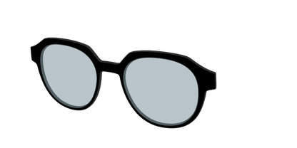 The Black With Slate Blue lens