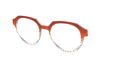 The Inferno Orange Gradient Crystal Polka Dots