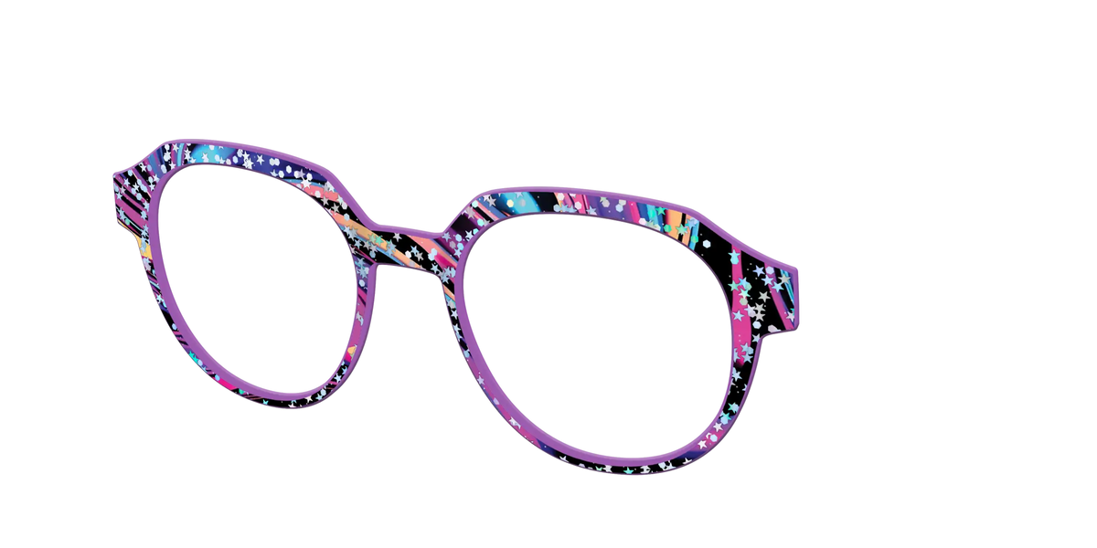 The Vaporwave Marble with Star Glitter