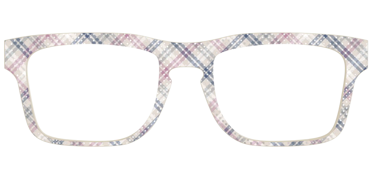 The Chiffon Plaid with Silver Foil Polka Dots