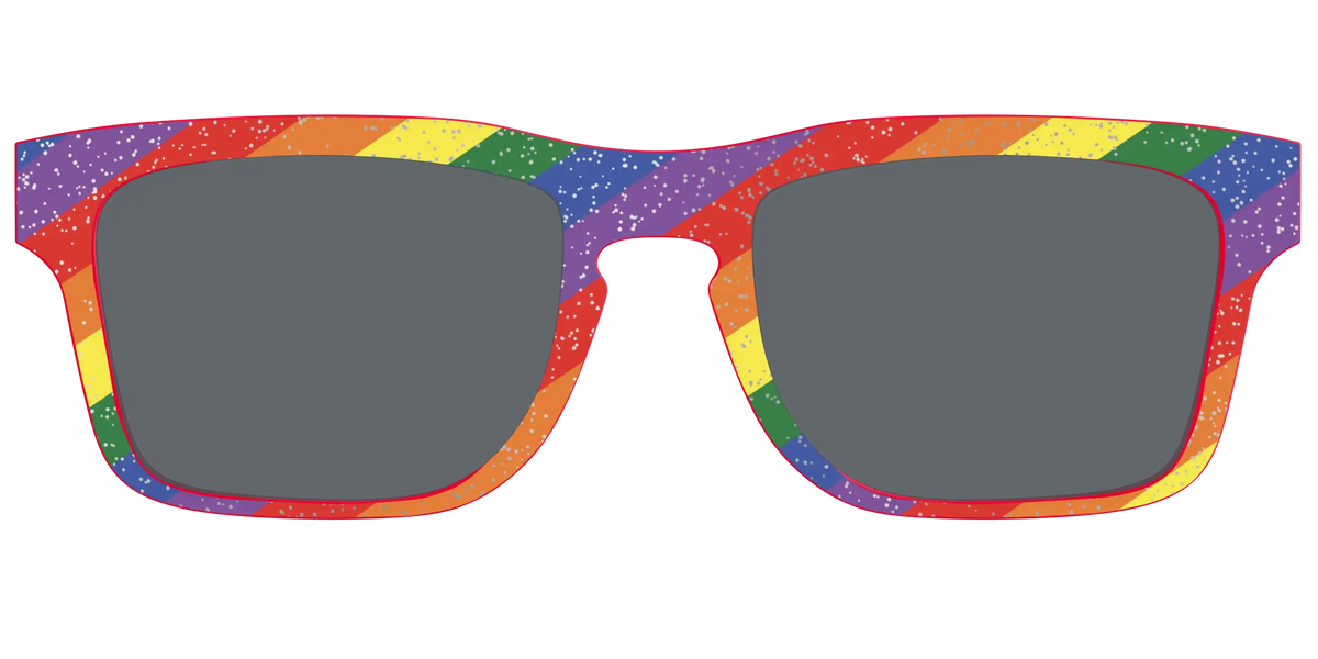 The Polarized Traditional Pride Flag Glitter Sun Top