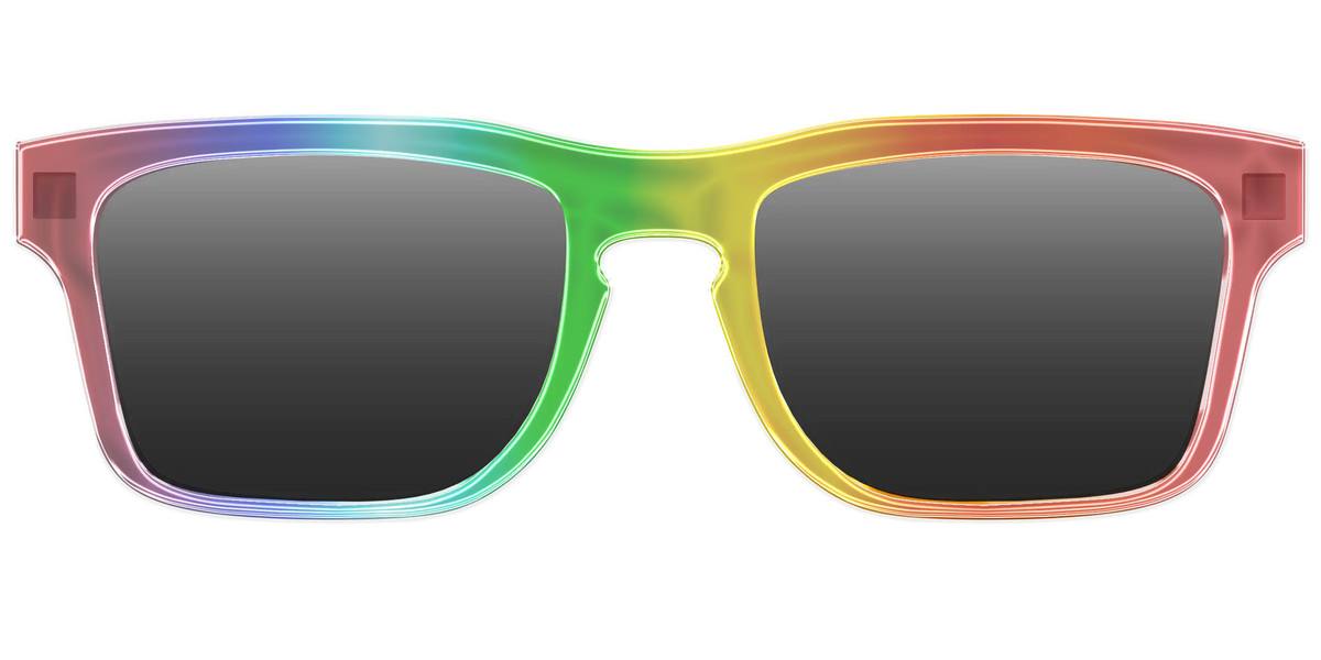The Polarized Rainbow Gradient Sun Top