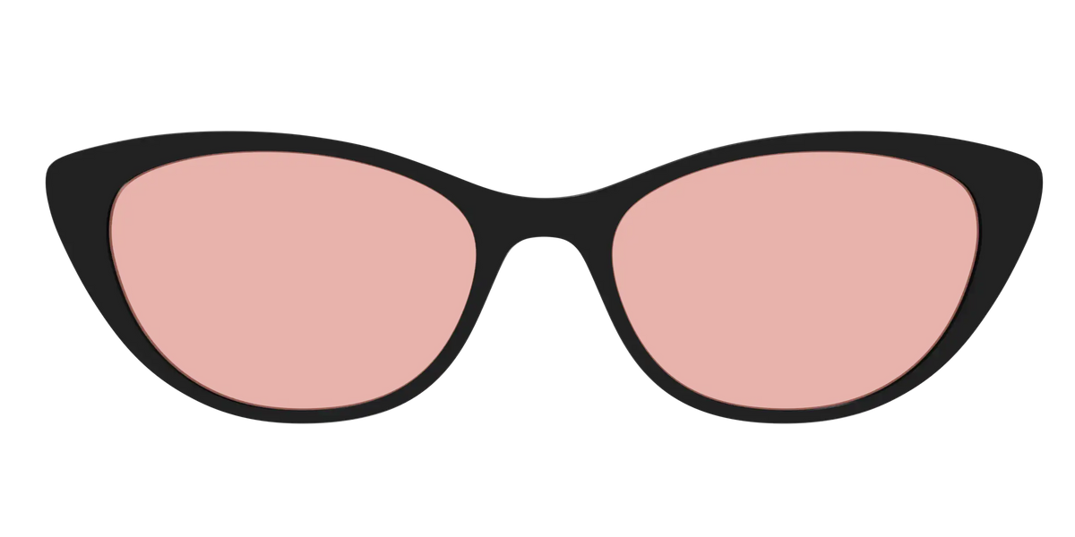 The Black With Coral Pink lens