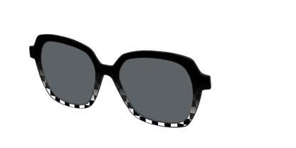 The Polarized Checkerboard Fade Sun Top