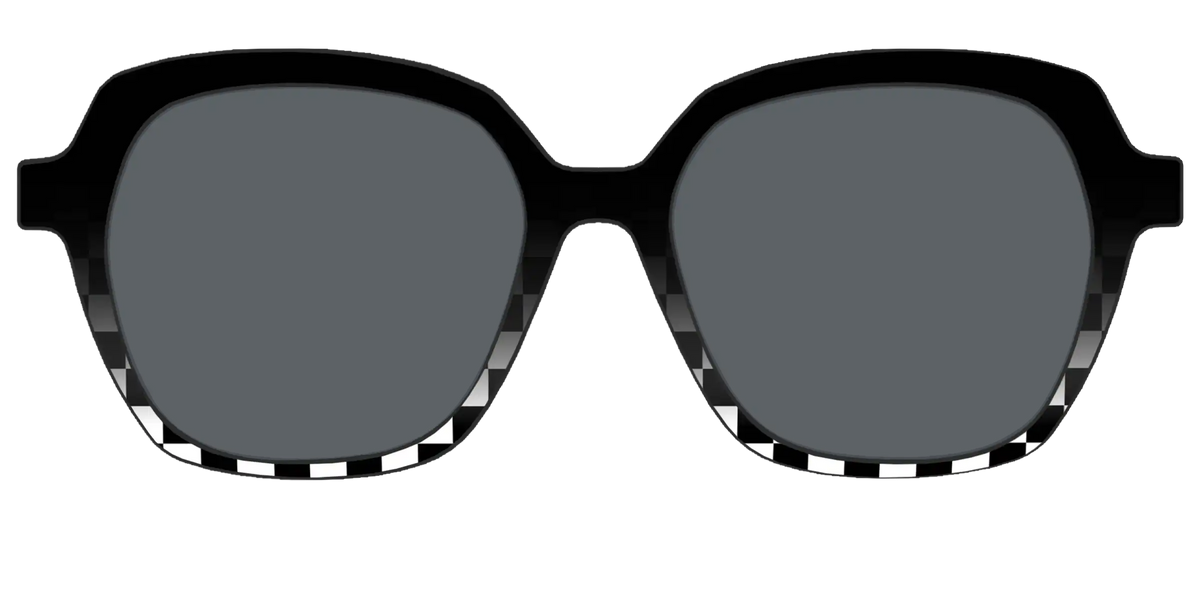 The Polarized Checkerboard Fade Sun Top