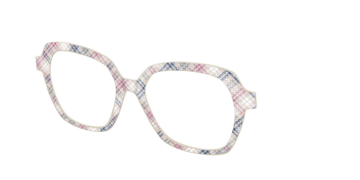 The Chiffon Plaid with Silver Foil Polka Dots