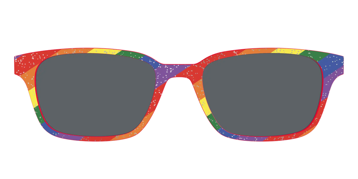 The Polarized Traditional Pride Flag Glitter Sun Top