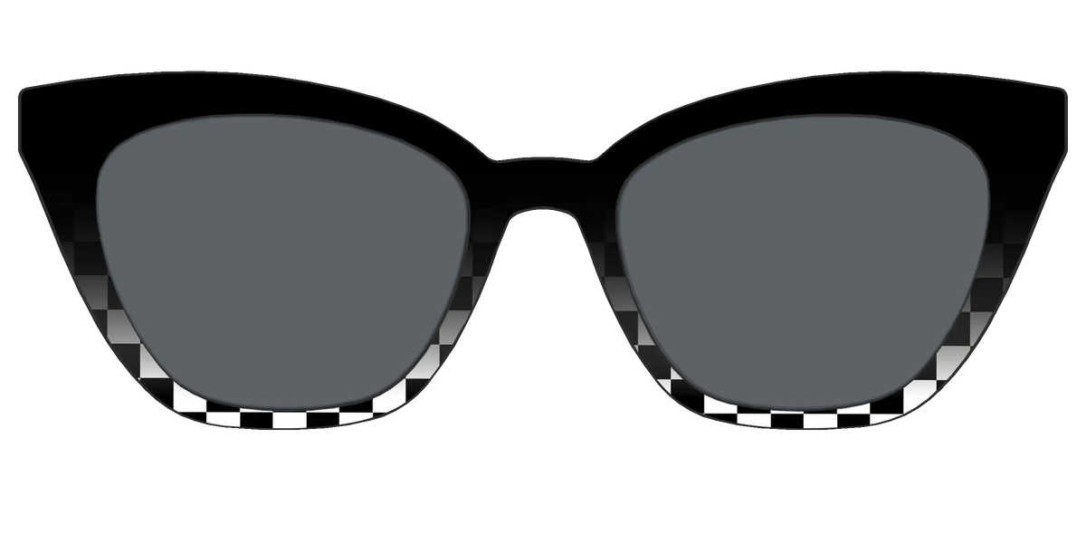 The Polarized Checkerboard Fade Sun Top