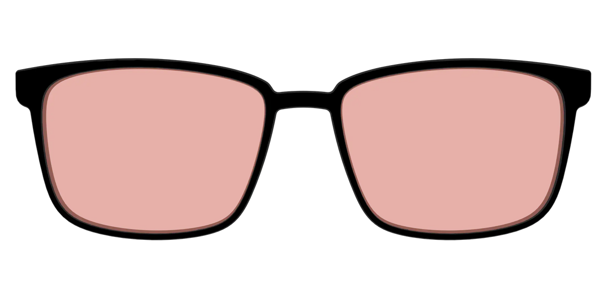 The Black With Coral Pink lens