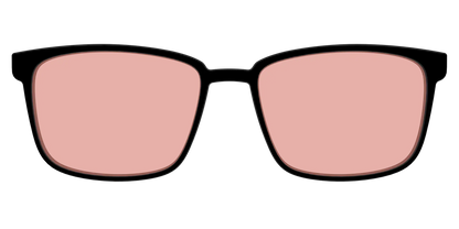 The Black With Coral Pink lens