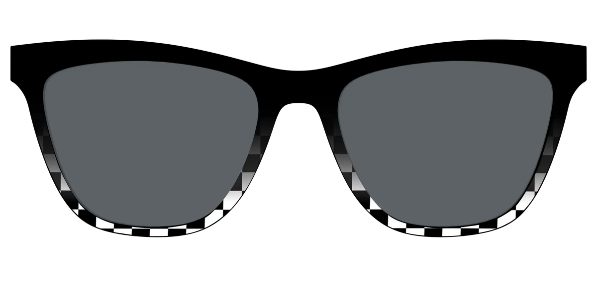 The Polarized Checkerboard Fade Sun Top