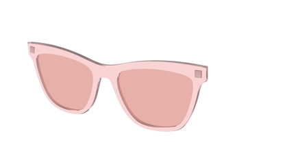 The Pink Crystal With Coral Pink lens