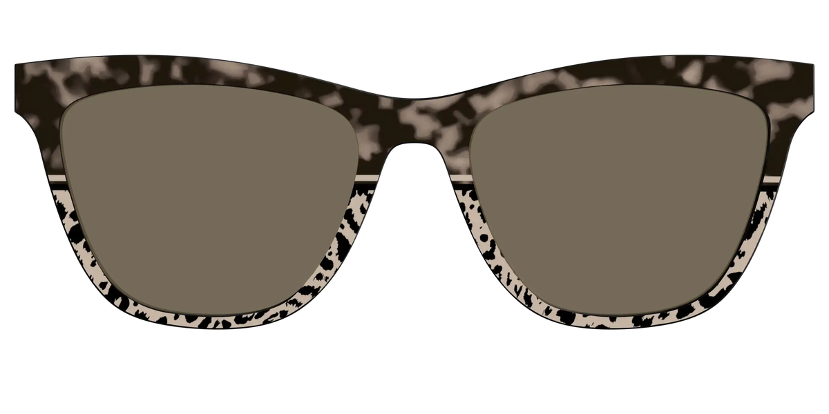 The Polarized Ink Blot Tortoise Split Sun Top