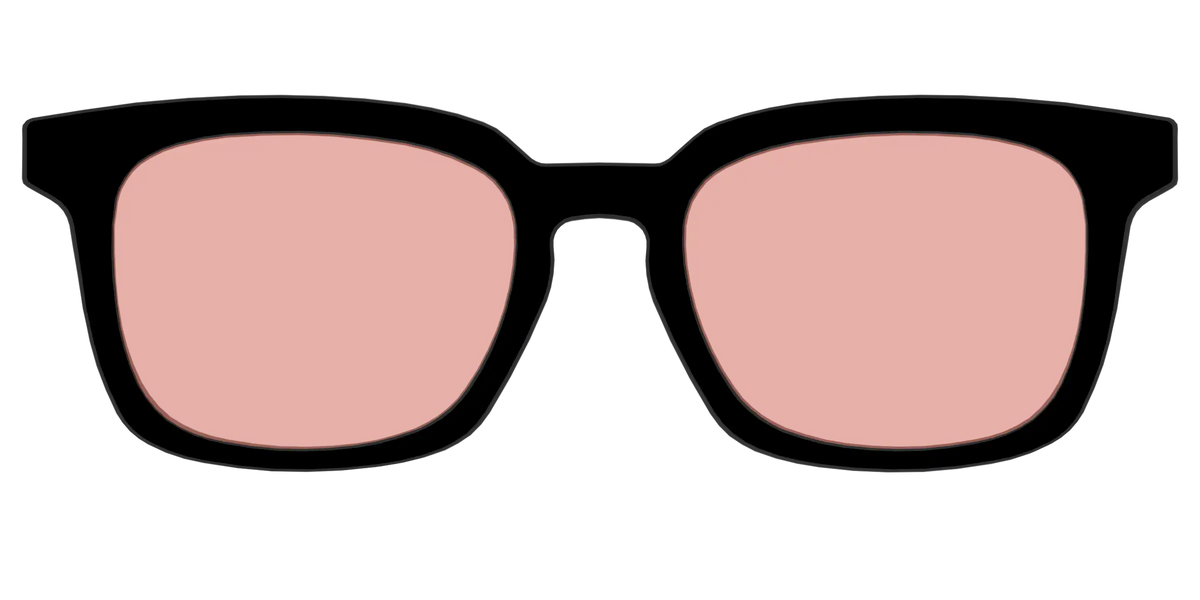 The Black With Coral Pink lens