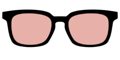 The Black With Coral Pink lens