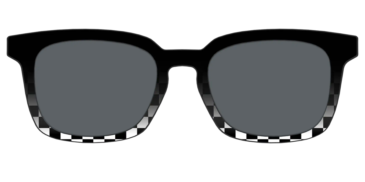 The Polarized Checkerboard Fade Sun Top