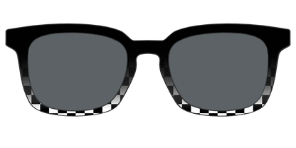 The Polarized Checkerboard Fade Sun Top