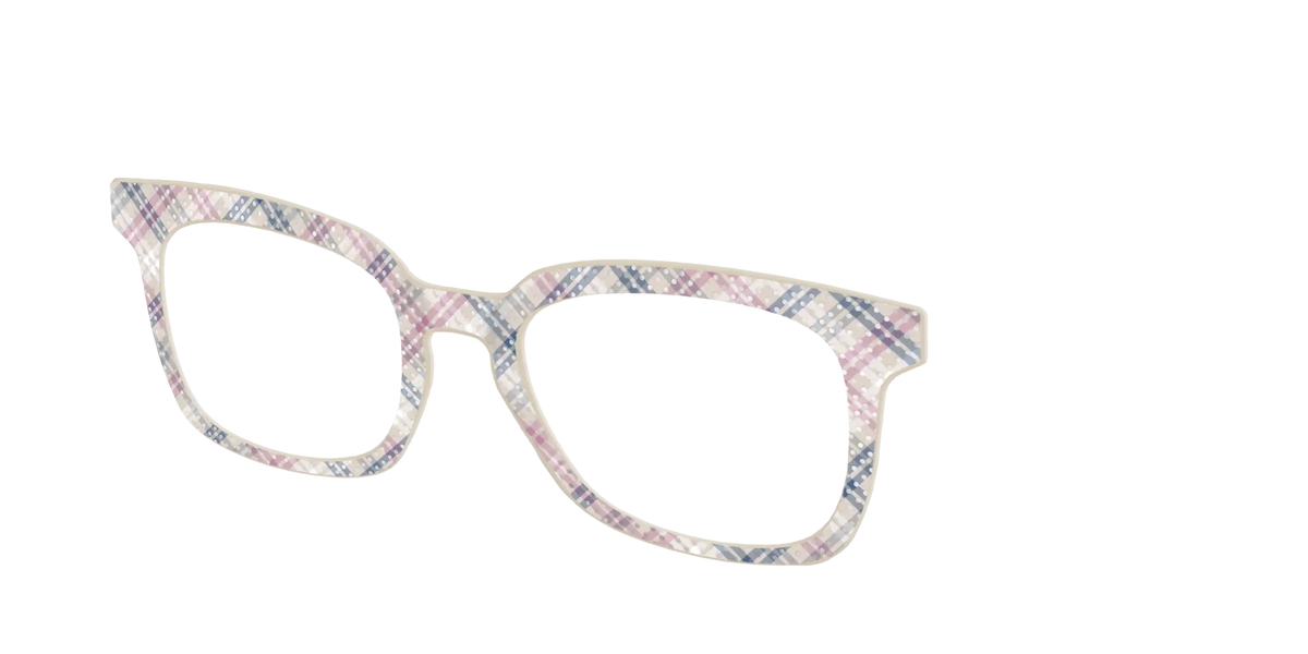 The Chiffon Plaid with Silver Foil Polka Dots