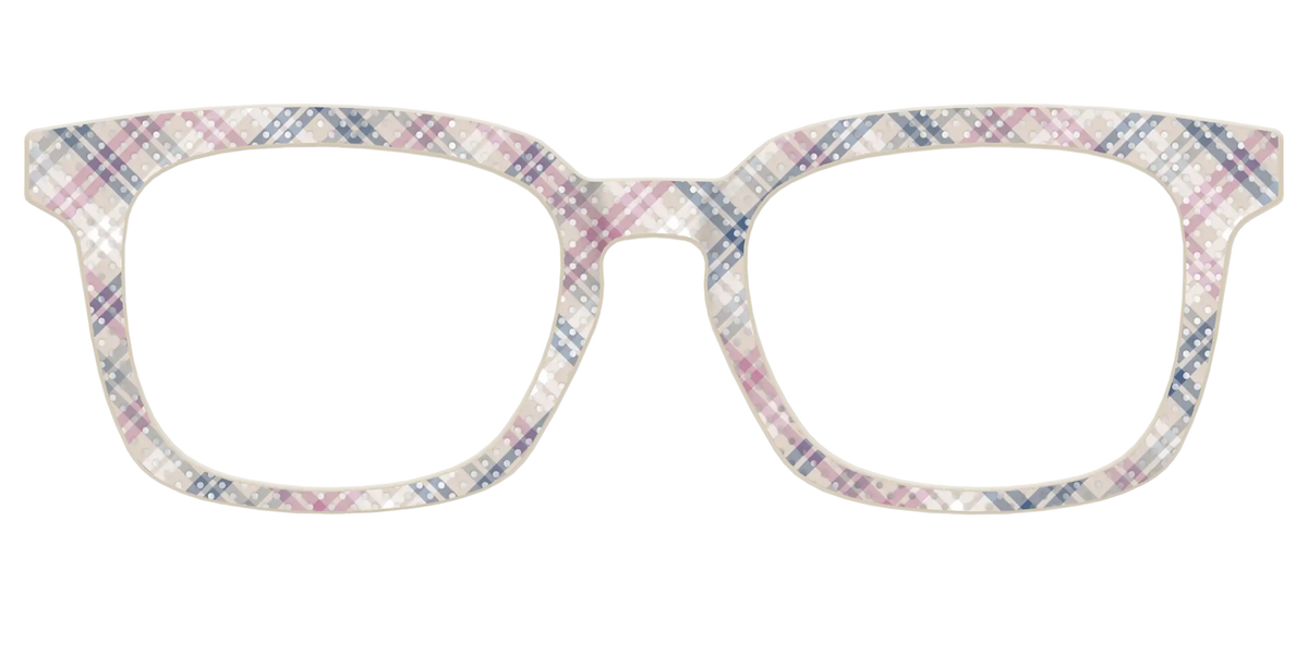 The Chiffon Plaid with Silver Foil Polka Dots