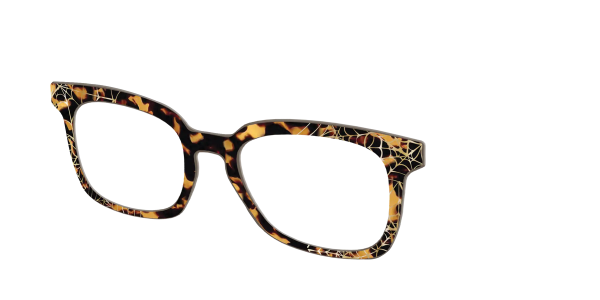The Haunted Tortoise with Gold Foil Webs