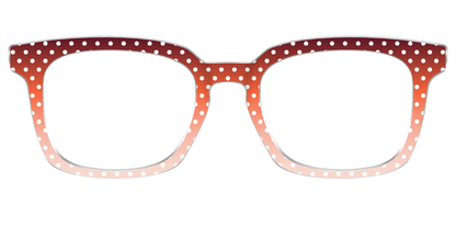 The Maroon to Blush Gradient Polka Dot