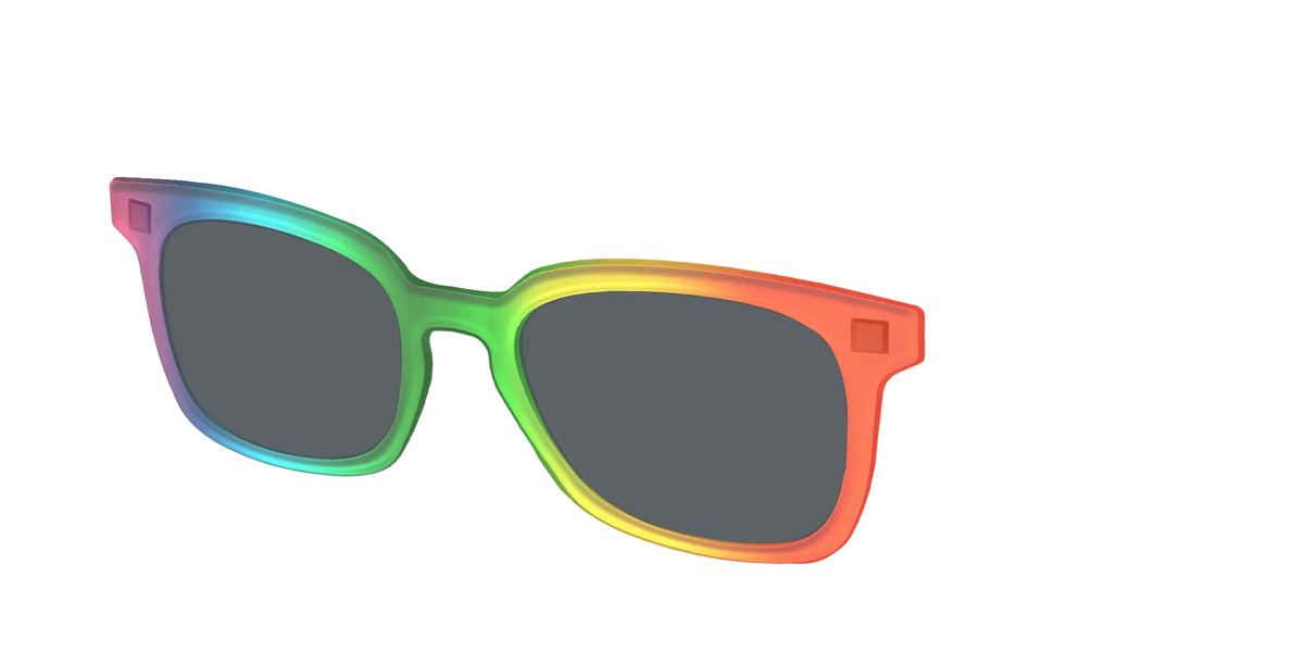 The Polarized Rainbow Gradient Sun Top