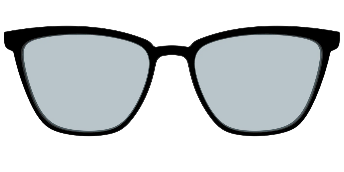 The Black With Slate Blue lens