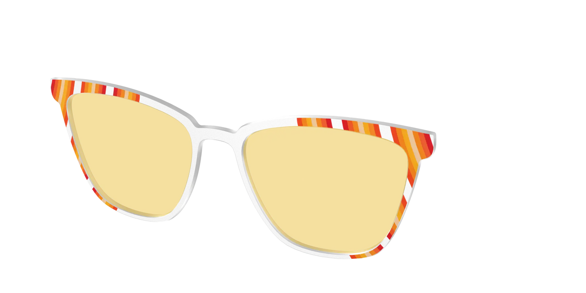 The Groovy Stripes with Citrine Yellow Lens