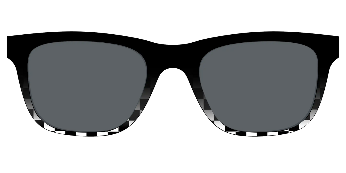 The Polarized Checkerboard Fade Sun Top