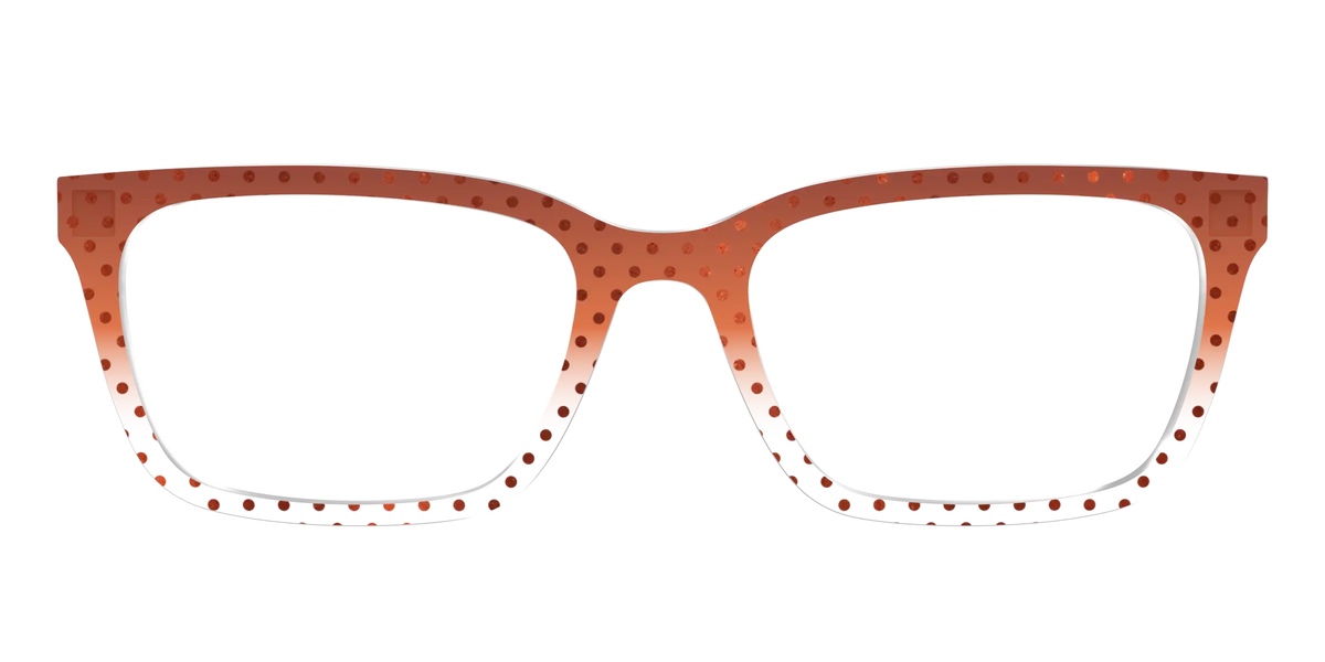 The Inferno Orange Gradient Crystal Polka Dots