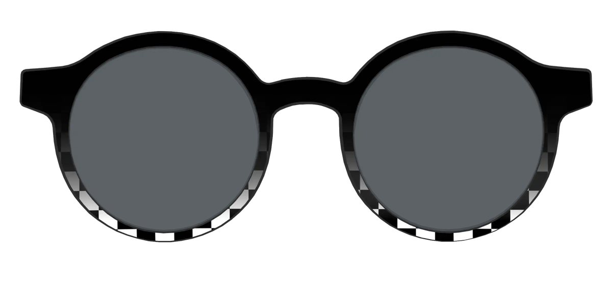 The Polarized Checkerboard Fade Sun Top