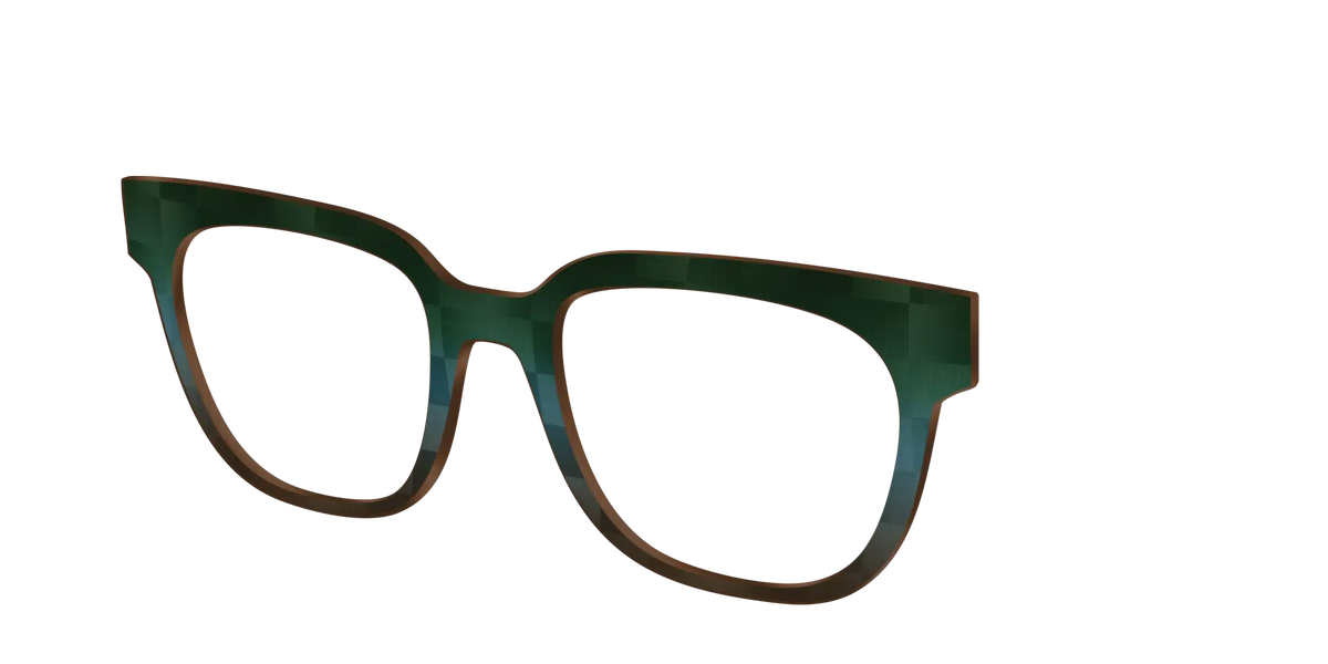 The Teal to Walnut Matte Check