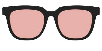 The Black With Coral Pink lens