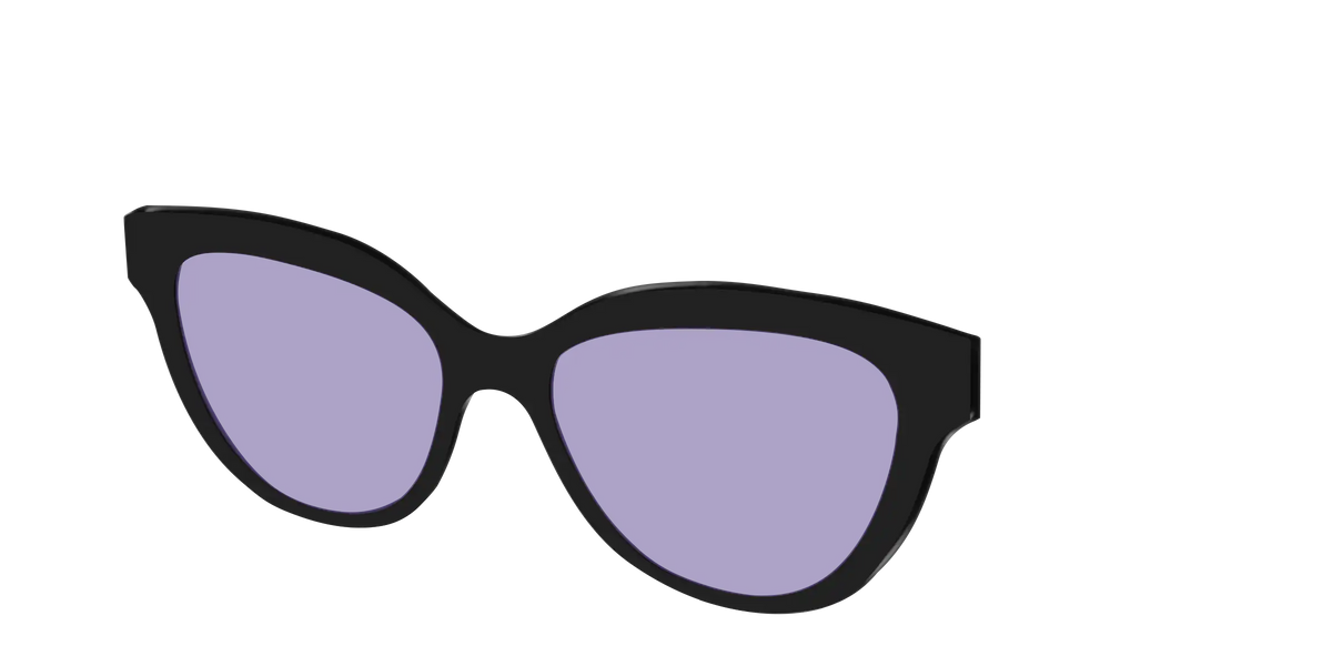 The Black With Celestial Purple lens