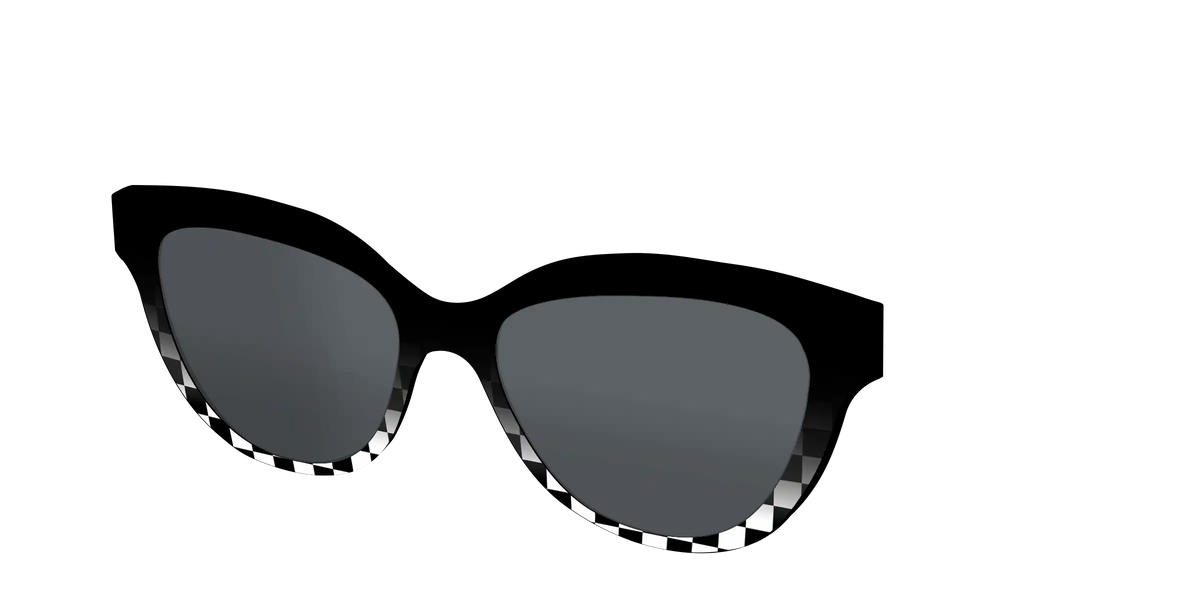 The Polarized Checkerboard Fade Sun Top