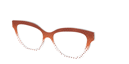 The Inferno Orange Gradient Crystal Polka Dots
