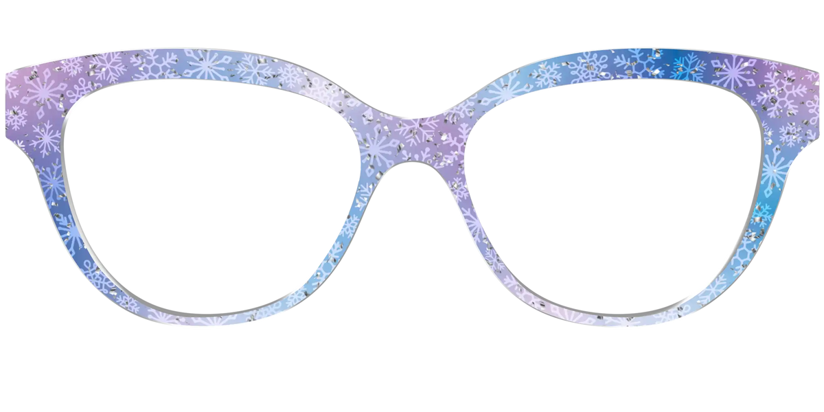 The Pastel Snowflake with Iridescent Glitter