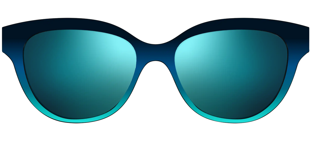 The Polarized Royal Blue to Seafoam Gradient Sun Top